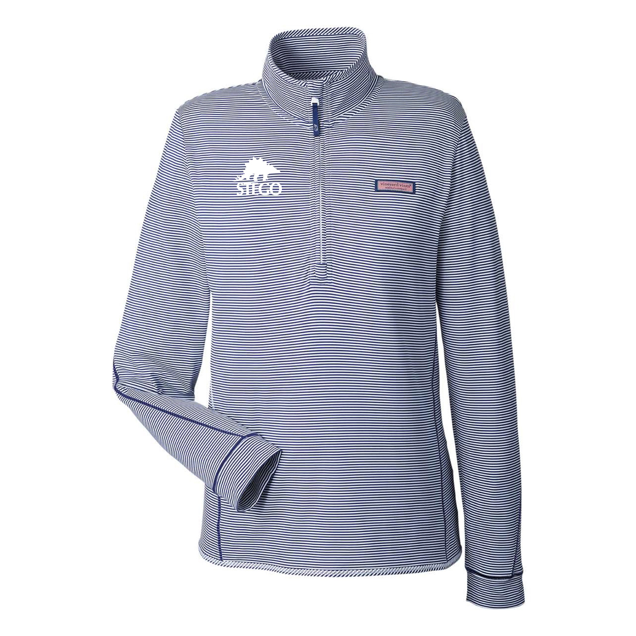 Vineyard Vines - Ladies' Microstripe Sankaty Half-Zip Pullover
